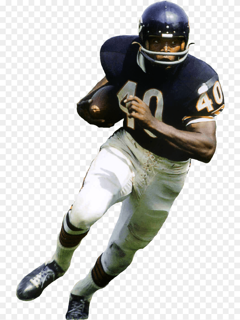 732x1121 Chicago Bears Gale Sayers Chicago Bears Football, Sport, Playing American Football, Person, Helmet Sticker PNG