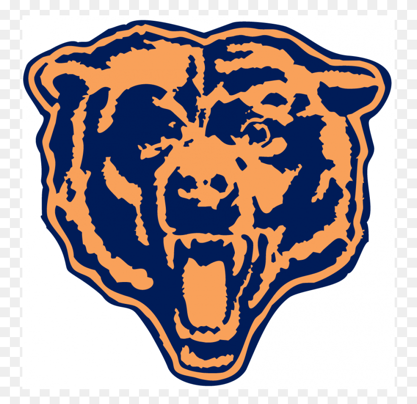 751x755 Chicago Bears Iron On Stickers And Peel Off Decals Breast Cancer Chicago Bears, Label, Text, Rug HD PNG Download