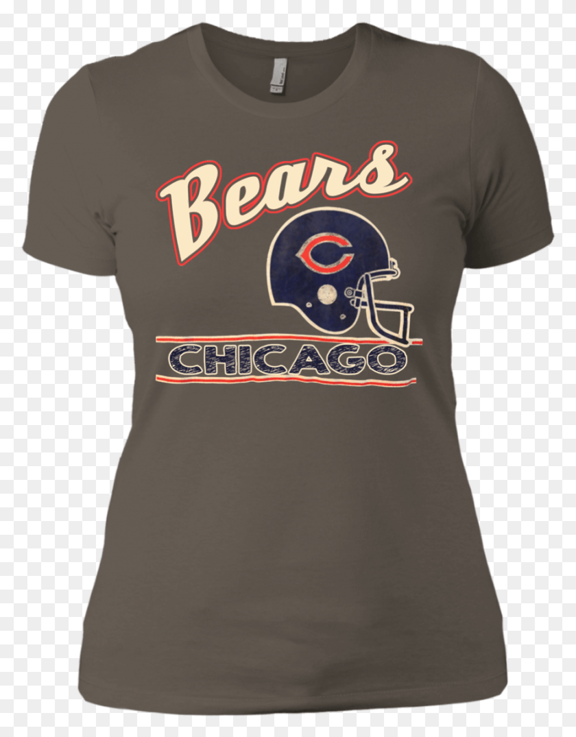 879x1144 Chicago Bears T Shirt Dampd, Clothing, Apparel, T-shirt HD PNG Download