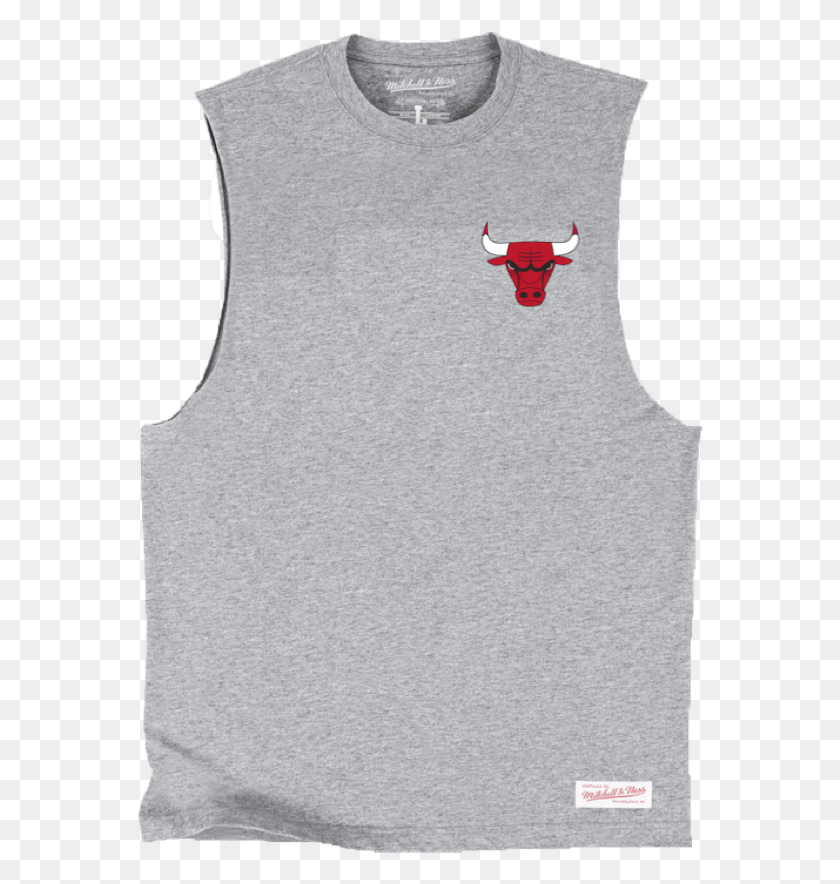 567x824 Chicago Bulls Mitchell Amp Ness Nba Triple Double Muscle Sweater, Clothing, Apparel, Undershirt HD PNG Download