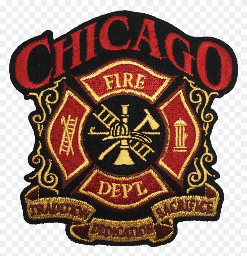 1202x1250 Chicago Fire Dept Patches Chicago Fire Dept Patch, Rug, Symbol, Logo HD PNG Download