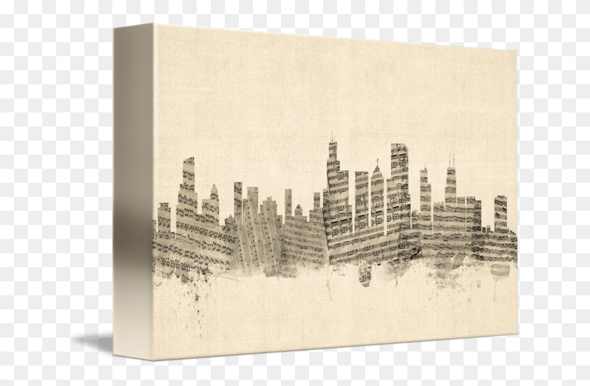 650x489 Chicago Illinois Skyline Castle, Text HD PNG Download
