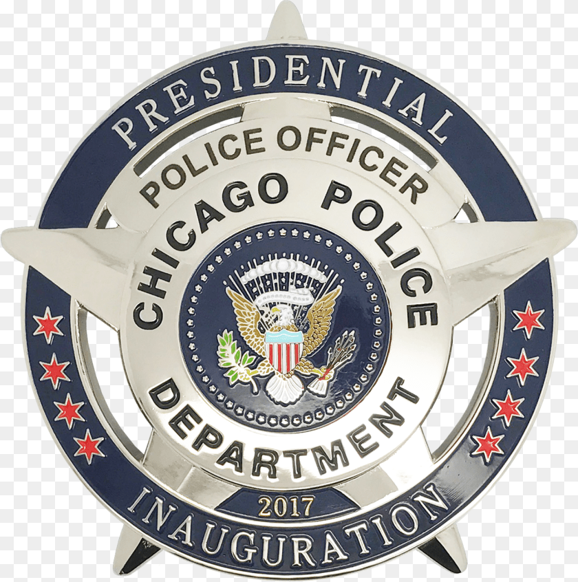 1301x1311 Chicago Police Star Presidential Inaguration Badge Chicago Police Rank, Logo, Symbol, Emblem Sticker PNG