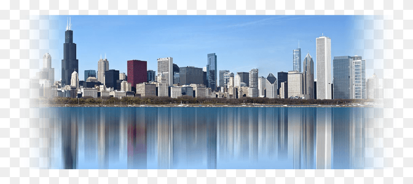 1331x536 Chicago Skyline Banner, City, Urban, Building HD PNG Download