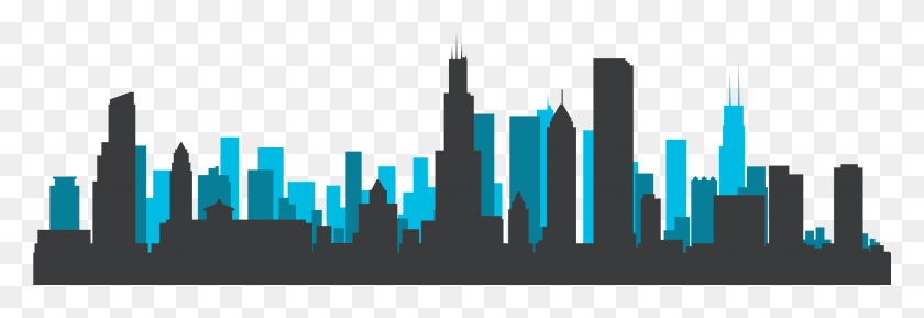 2561x753 Chicago Skyline Silhouette Chicago Skyline Silhouette Free, Metropolis, City, Urban HD PNG Download