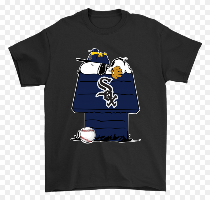 857x815 Snoopy De Los Chicago White Sox Y Woodstock Descansando Juntos Camiseta Suprema Dragon Ball, Ropa, Vestimenta, Camiseta Hd Png Descargar
