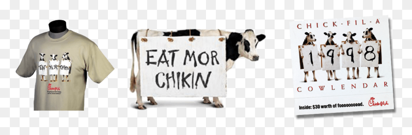 1129x313 Chick Fil A Cow Chick Fil A Spirit Night Poster, Person, Human, Cattle HD PNG Download