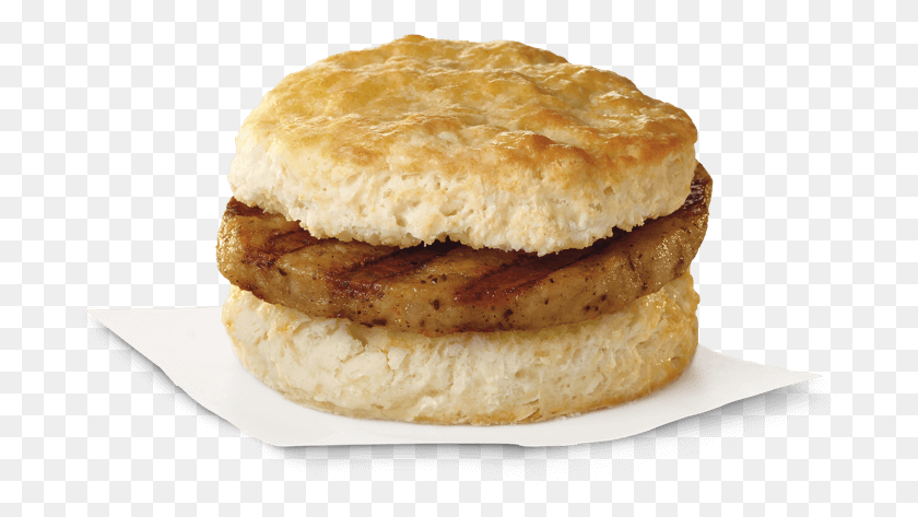 691x413 Chick Fil A Sausage Biscuit Calories, Burger, Food, Bread HD PNG Download