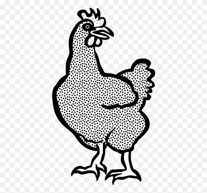 420x723 Chicken As Food Drawing Coloring Book Rooster Hna Mlarbild, Stencil, Bird, Animal HD PNG Download
