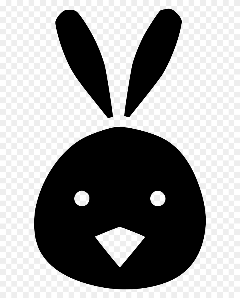 602x980 Chicken Bunny Ears Cute Chickling Rabbit Svg Icon Circle, Stencil, Texture HD PNG Download