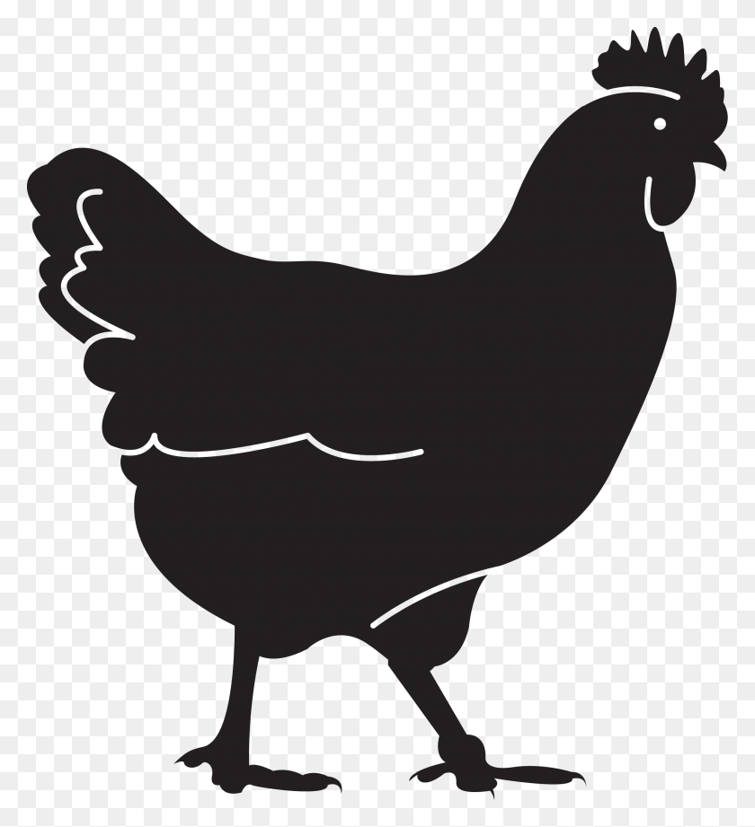 2182x2409 Chicken Chicken Silhouettes, Hen, Poultry, Fowl HD PNG Download