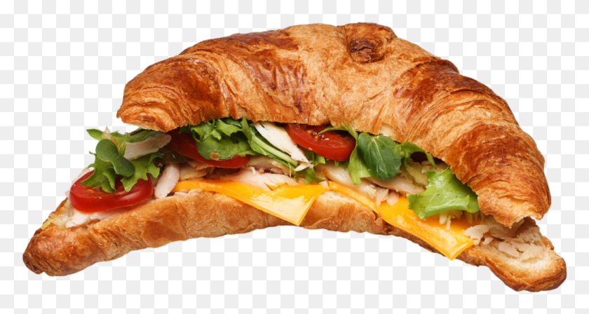 1037x516 Chicken Croissant Sandwichham Croissant Sandwich Breakfast Sandwich, Food, Burger HD PNG Download