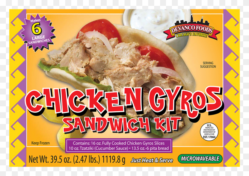 1280x880 Chicken Gyros Sandwich Kit Rev Drunken Chicken, Advertisement, Poster, Flyer HD PNG Download