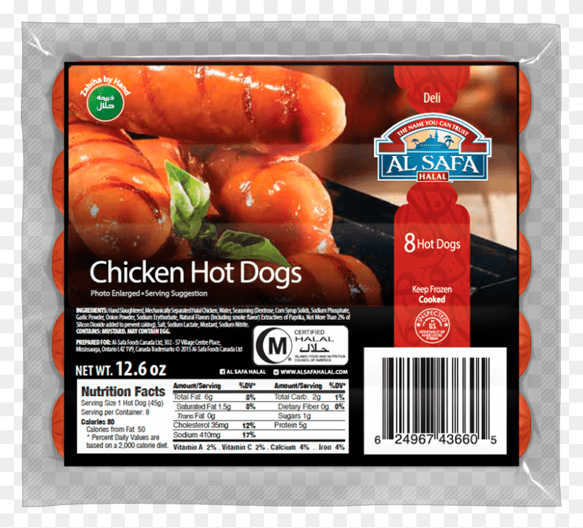 800x719 Chicken Hot Dogs Al Safa Beef Frankfurter, Advertisement, Flyer, Poster HD PNG Download