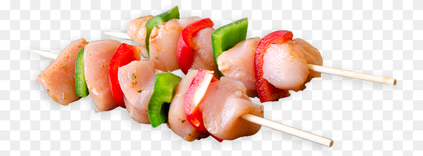 754x311 Chicken Kebabs Pincho, Bbq, Cooking, Food, Grilling Sticker PNG