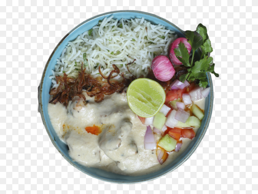 600x572 Chicken Korma Jeera Rice Bowl White Rice, Dish, Meal, Food HD PNG Download