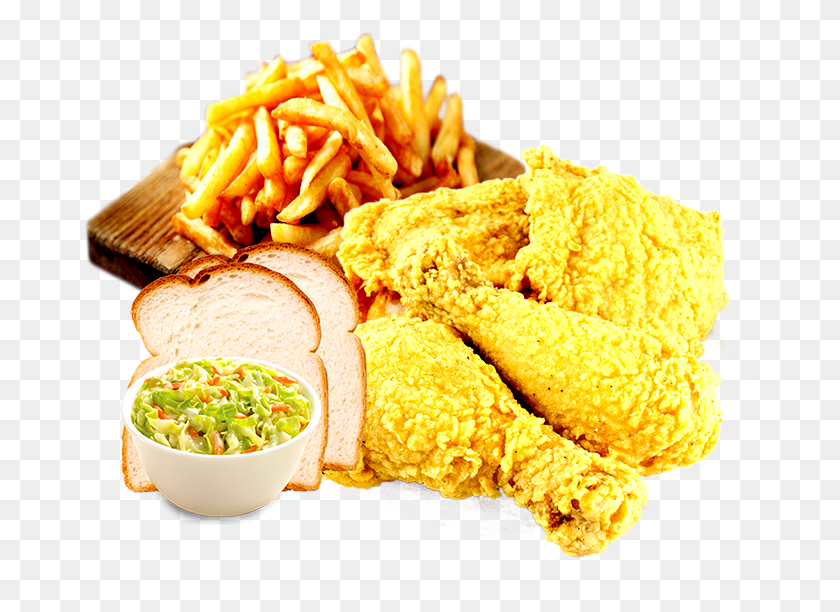 673x552 Chicken Legs Amp Thighs French Fries, Fries, Food, Fried Chicken HD PNG Download