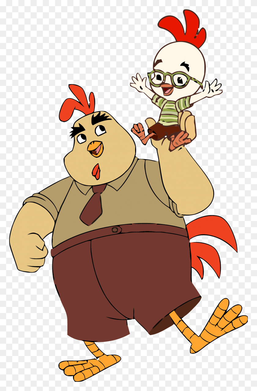 1549x2411 Chicken Little And Father Buck Png / Chicken Little Y Buck Cluck Png