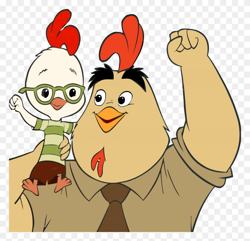 3511x3370 Chicken Little Buck Cluck Win Clipart Happy Fathers Day Chicken, Elf, Sunglasses HD PNG Download