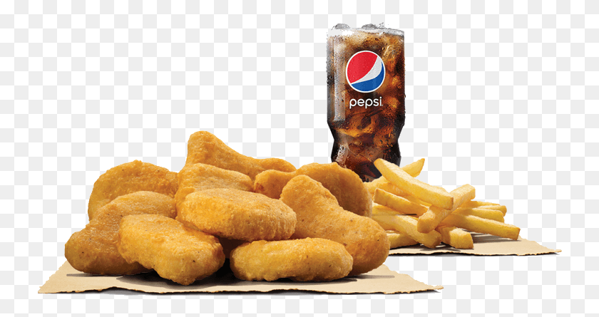 736x385 Chicken Nuggets 10 Pc Burger King Patatas Supreme, Food, Fried Chicken, Beverage HD PNG Download