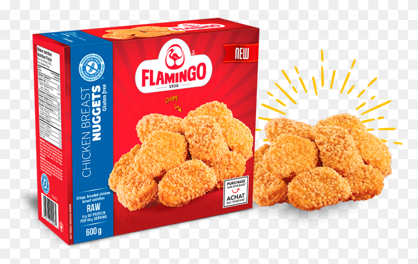 820x496 Nuggets De Pollo Flamingo Poulet Nacho, Pollo Frito, Comida, Oso De Peluche Hd Png