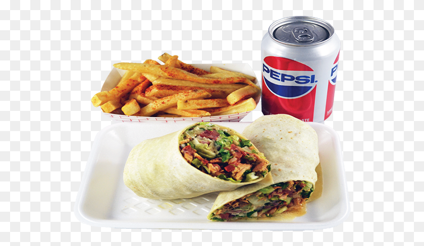 551x428 Chicken Shawarma Wrap Combo 7 French Fries, Sandwich, Food, Pizza HD PNG Download