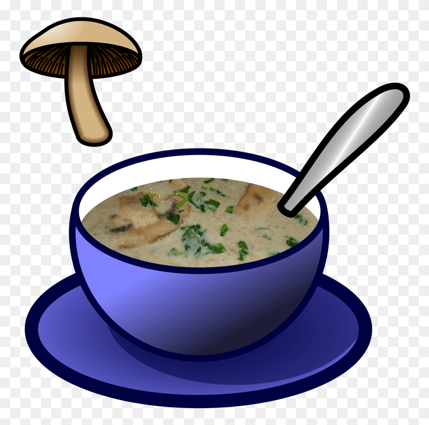 772x773 Chicken Soup Clipart Mushroom Soup Chicken Soup Clipart, Bowl, Pottery, Plant HD PNG Download
