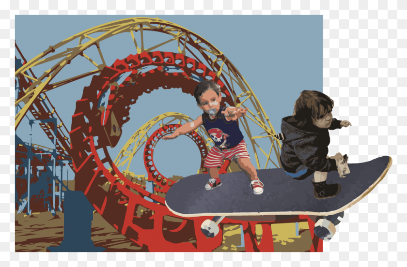 978x617 Child Carousel Carnival Roller Coaster, Person, Human, Amusement Park HD PNG Download