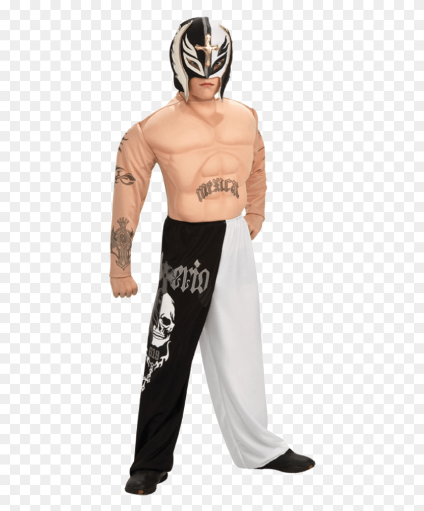 412x952 Child Deluxe Rey Mysterio Wwe Costume Kids Rey Mysterio Costume, Sleeve, Clothing, Apparel HD PNG Download