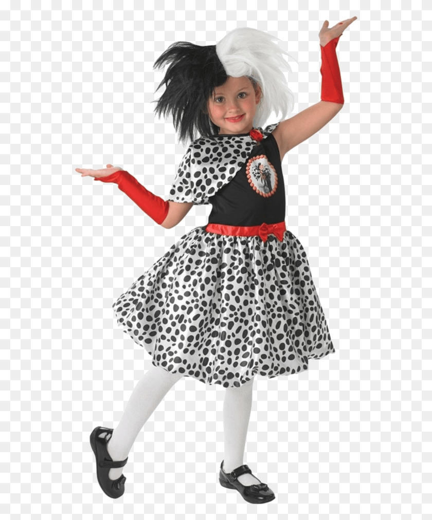 551x952 Child Disney Cruella De Vil Costume Cruella Deville World Book Day, Skirt, Clothing, Apparel HD PNG Download