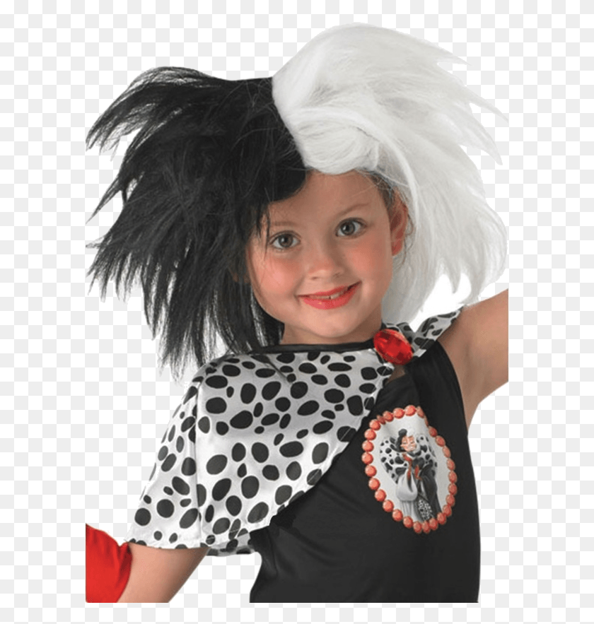601x823 Child Disney Cruella De Vil Wig Cruella De Vil Fancy Dress, Clothing, Apparel, Texture HD PNG Download