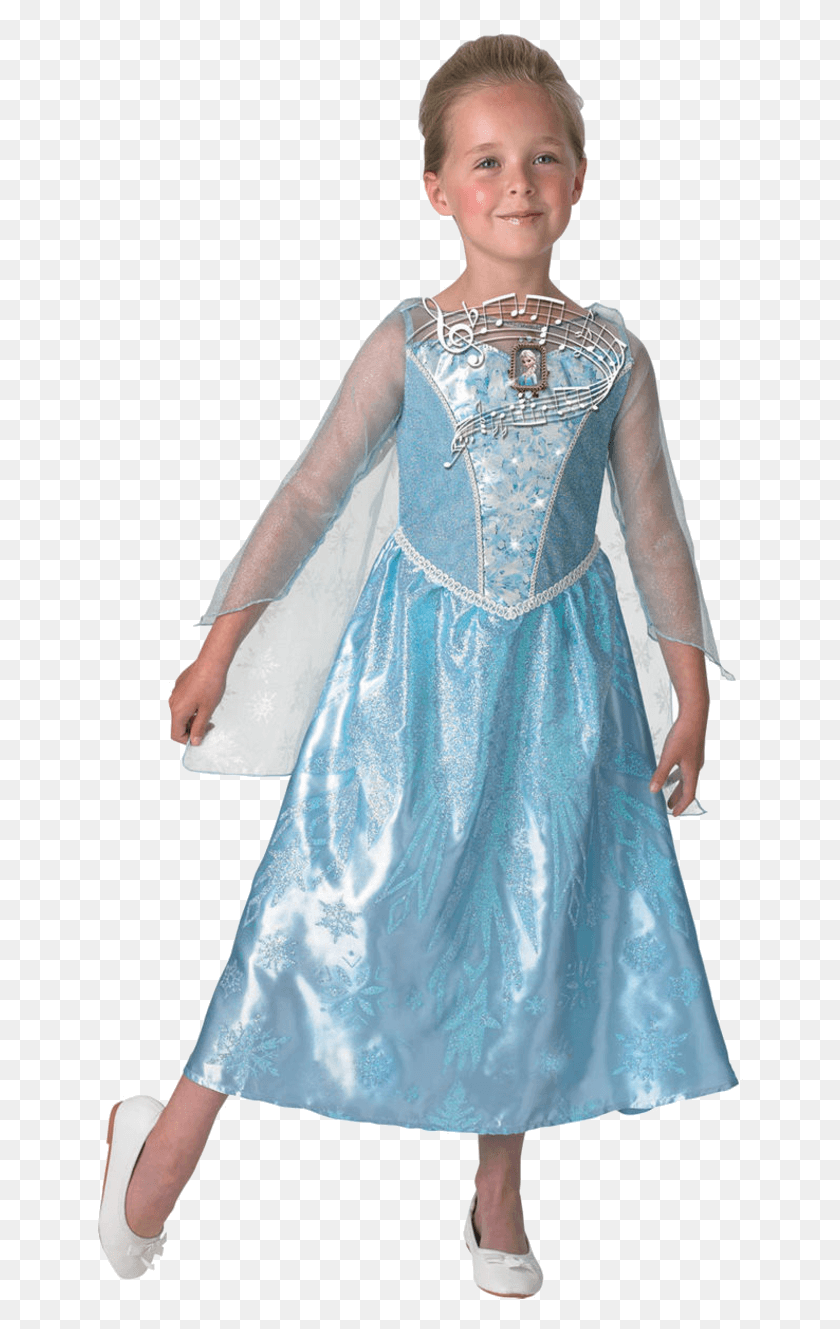 647x1269 Детское Дисней Frozen Frozen Музыкальное Платье Эльза, Одежда, Одежда, Костюм Hd Png Скачать