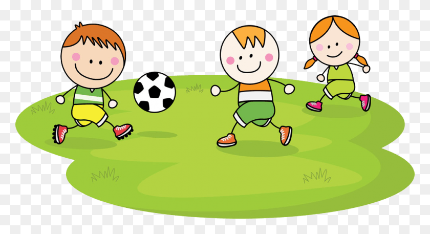 1000x510 Child Football Cartoon Children Playing Football Cartoon, Soccer Ball, Ball, Soccer HD PNG Download