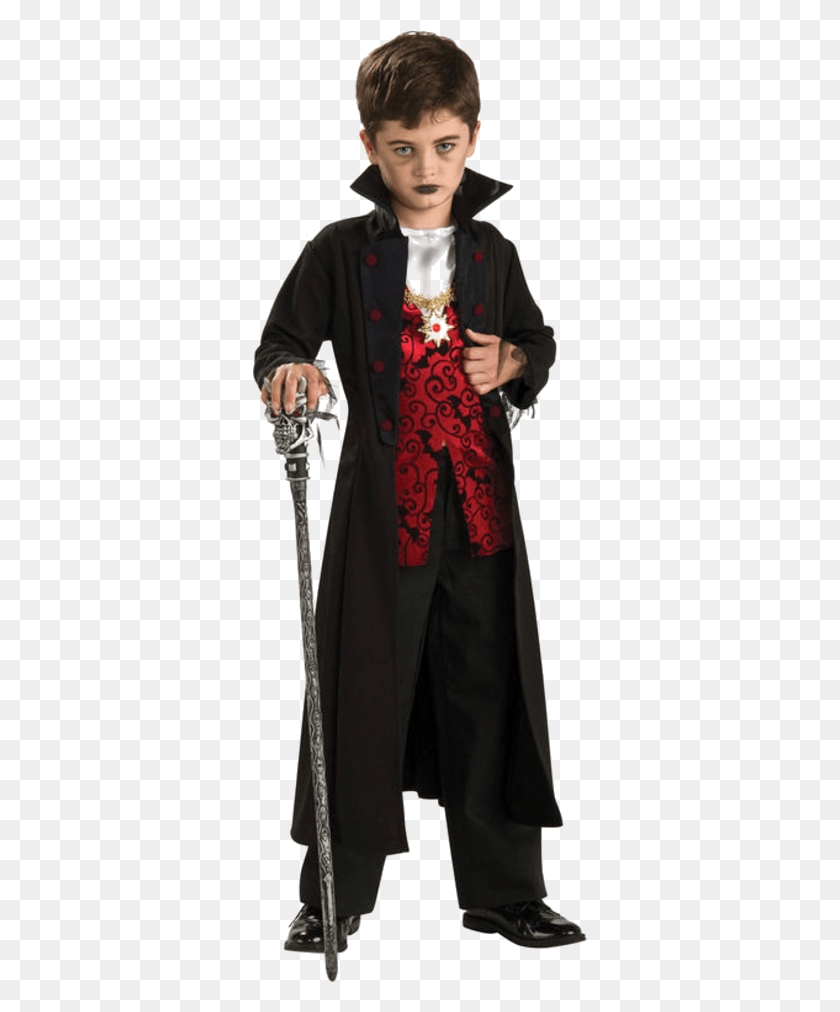335x952 Child Gothic Vampire Costume Halloween Vampire Costumes For Boys, Clothing, Apparel, Person HD PNG Download