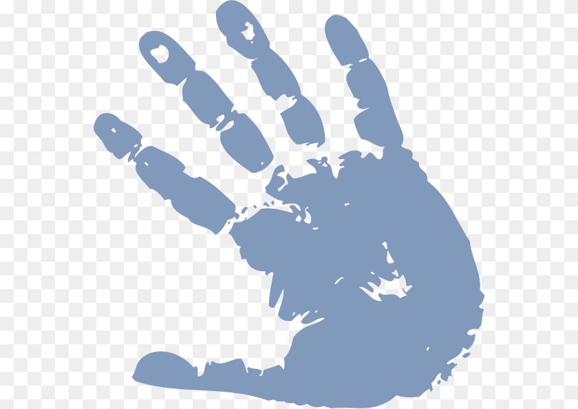 569x594 Child Handprint Blue Hand Print, City, Home Decor, Linen Clipart PNG