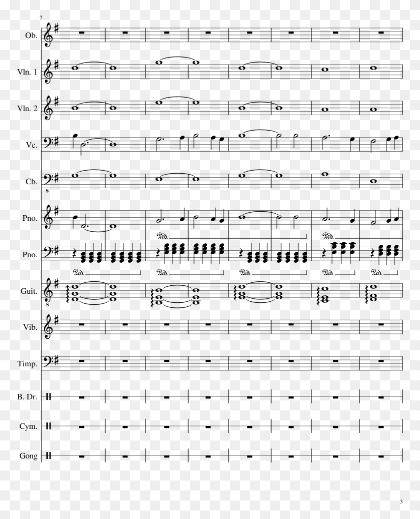 774x977 Child Of Light Aurora39s Theme Sheet Music Composed Sheet Music, Gray, World Of Warcraft HD PNG Download