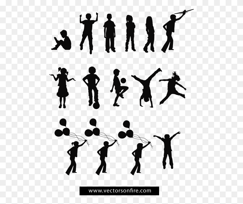 501x643 Child Silhouette Vector Free Children Silhouettes Free Vector, Person, Human, Hand HD PNG Download