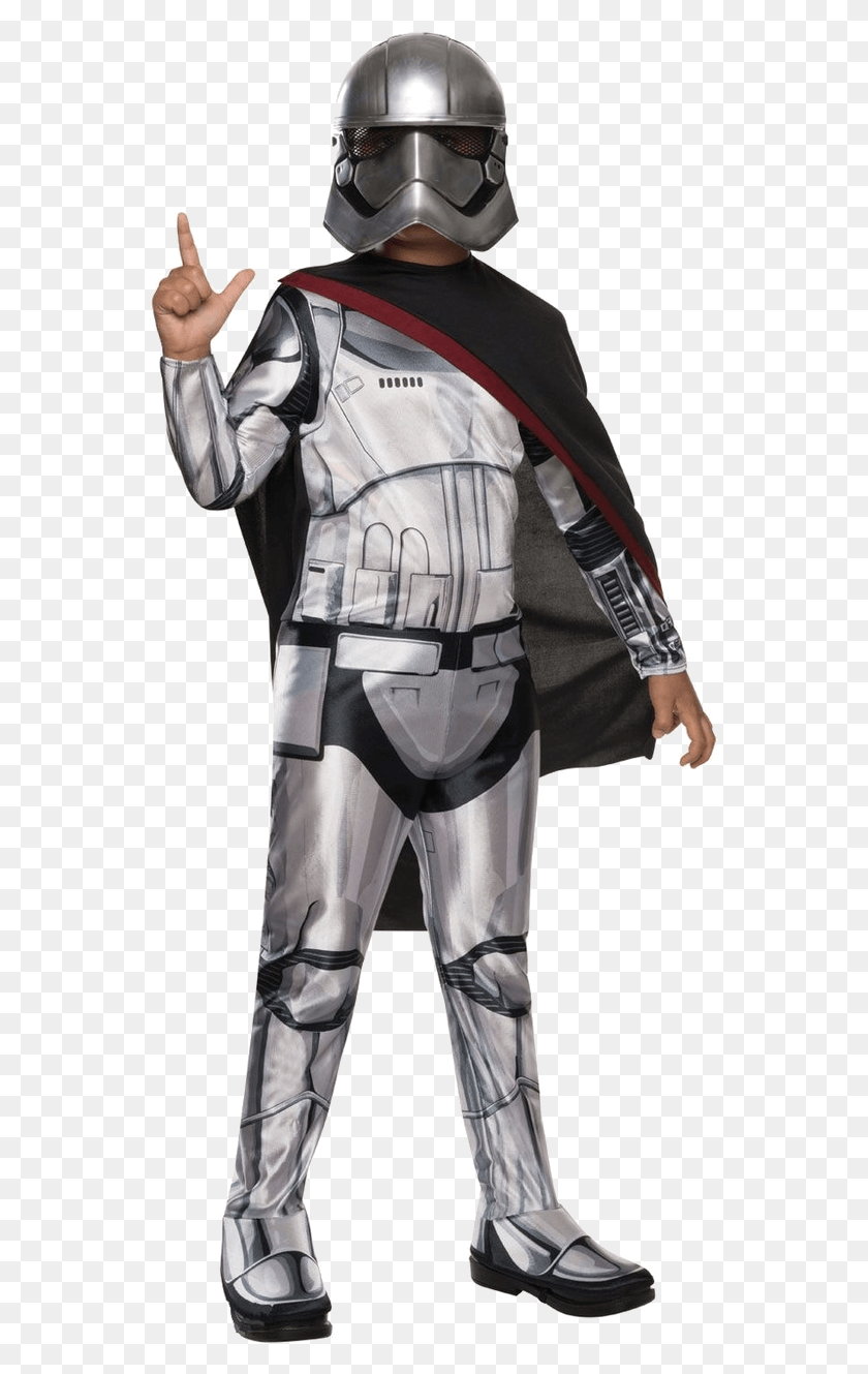 553x1269 Child Star Wars Captain Phasma Costume Star Wars Costumes Captain Phasma, Clothing, Apparel, Person HD PNG Download
