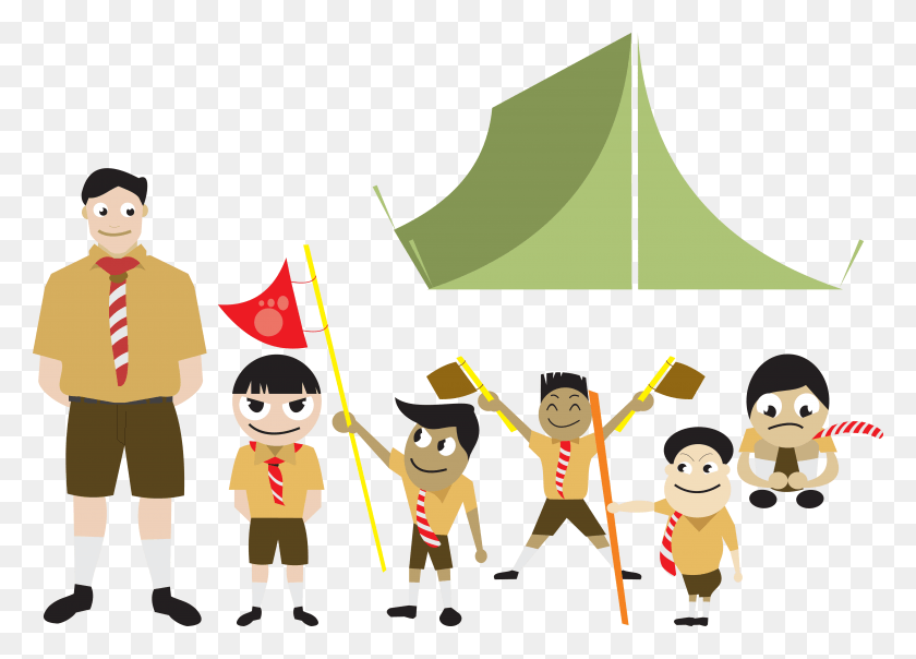 4847x3381 Детский Летний Лагерь Camping D Ngoi Вектор, Человек, Человек, Люди Hd Png Скачать