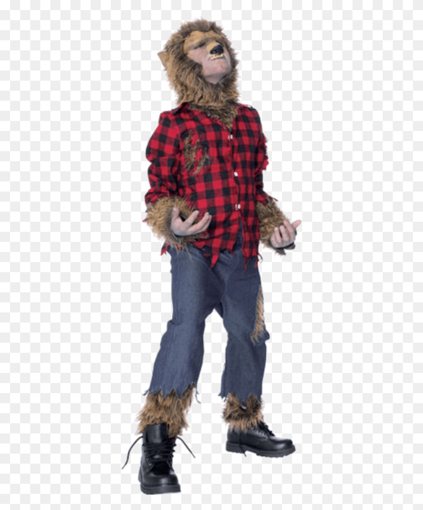 361x952 Descargar Png / Disfraz De Hombre Lobo Png