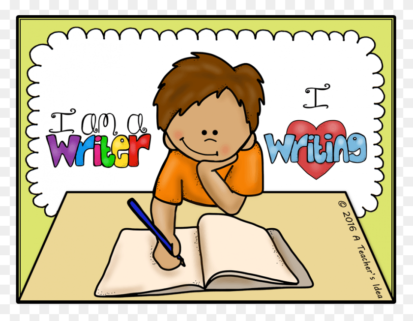 907x691 Child Writing Clipart Children Writing Clip Art, Text, Word, Reading HD PNG Download