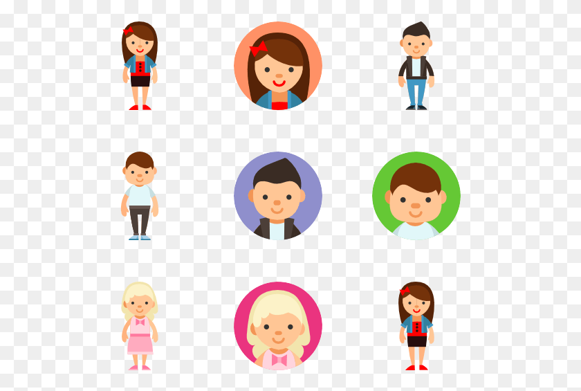 493x505 Children Avatars Child Icons, Doll, Toy, Face Descargar Hd Png