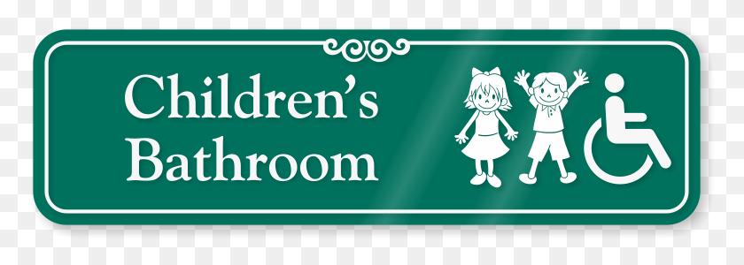 772x240 Children Bathroom Wall Sign Sign, Text, Word, Symbol HD PNG Download
