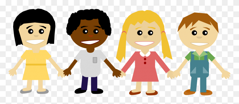 2304x902 Children Holding Hands Friends Holding Hands Clipart, Hand, Family, Girl HD PNG Download
