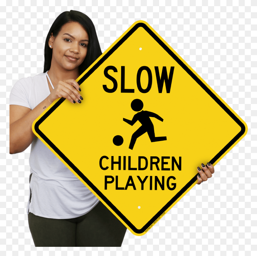 791x788 Children Playing Sign Slow Children Playing Sign, Person, Human, Symbol HD PNG Download