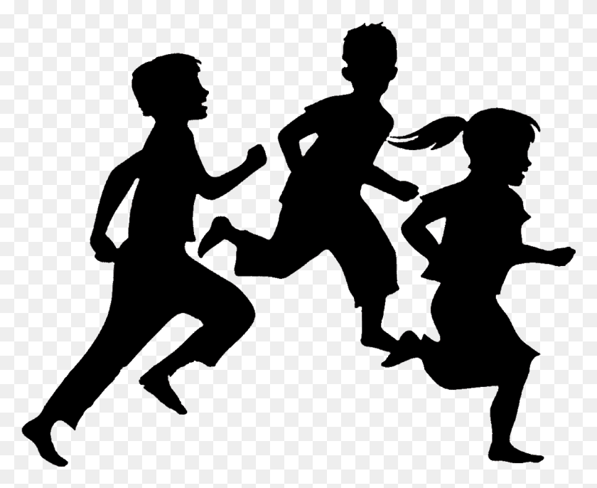 1120x899 Children Running Silhouette Children Running Silhouette, Person, Human HD PNG Download