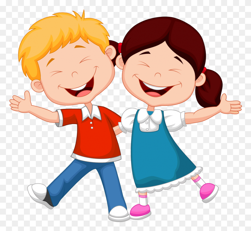 1011x928 Children School Happy Kid Animated, Person, Human, People HD PNG Download