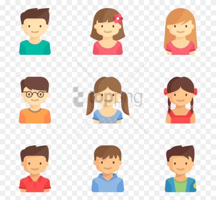 699x716 Children Vector Image With Transparent Background Kids Avatar, Person, Human, Face HD PNG Download