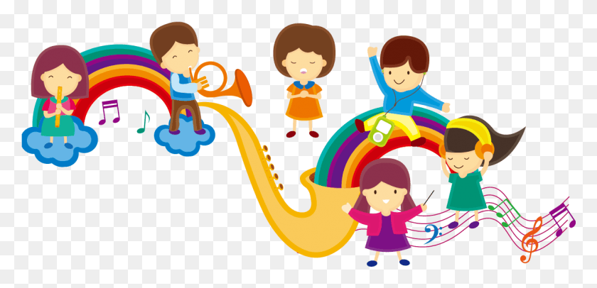 1182x525 Childrens Music Cartoon Clip Art Day Care Vector, Leisure Activities, Graphics HD PNG Download