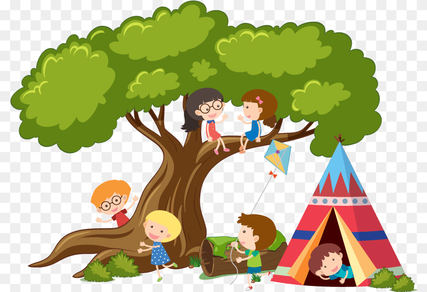 802x576 Childrens Tree Teepee Wall Jugando Arbol Dibujo, Baby, Person, Face, Head Sticker PNG